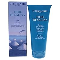 L'Erbolario Fior Di Salina Body Cream - Aromatic And Invigorating Notes Of The Sea - Aquatic Scent - Natural Ingredients Leave Skin Soft And Silky - No Parabens Or Colorants - 6.7 Oz