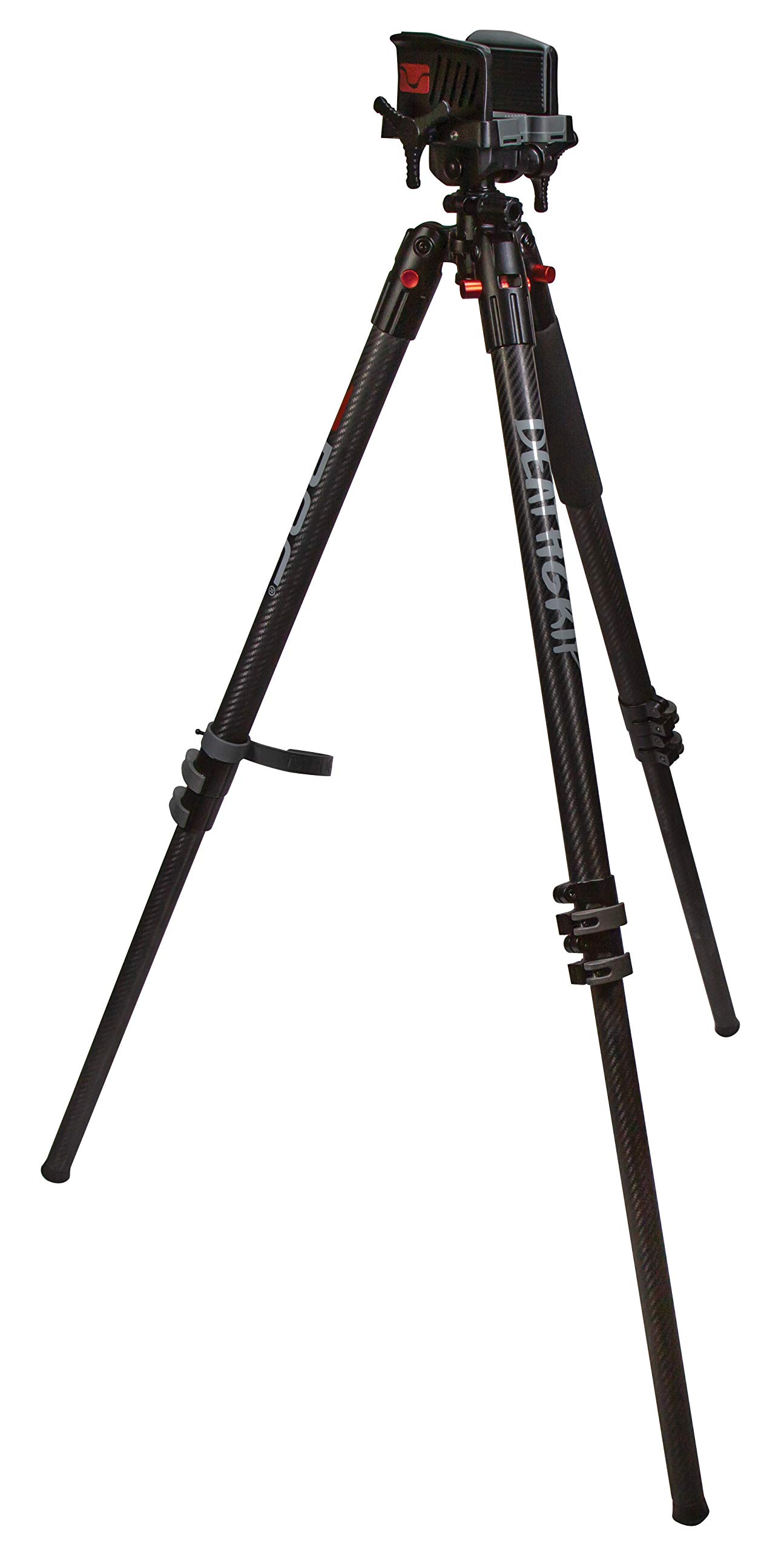 BOG DeathGrip Carbon Fiber Tripod with Durable Frame, Lightweight, Stable Design, Bubble Level, Adjustable Legs, Shooting Rest, and Hands-Free Operation for Hunting, Shooting, and Outdoors
