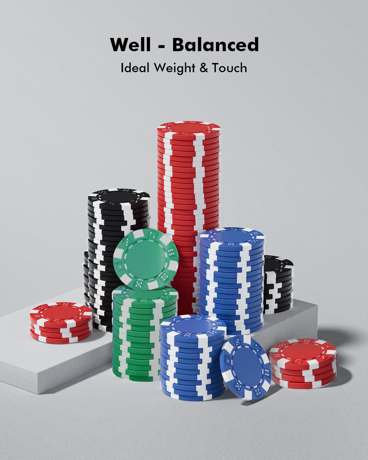 HEITOK Poker Chip Set 200 PCS for Beginners, Casino Poker Chips with Aluminum Case, 11.5 Gram Chips with Iron Insert for Texas Hold'em Blackjack Gambling