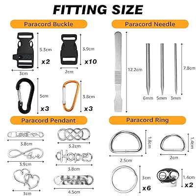 Auckpure Paracord 550 Nylon Rope, Paracord Bracelets Kit, Paracord Rope, Multifunctional Paracord Kit, Suitable for Outdoor Sports and DIY Bracelets (