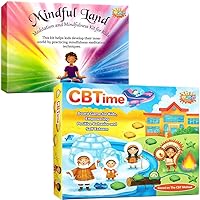 CBTime Therapy Game for Kids, Playing CBT Board Game for Coping Skills & Mindful Land Mindfulness Cards for Kids - Positive Affirmations Cards for Stress Reduction