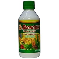 Broncolin Honey Syrup with Propolis, Syrup with Natural Plant extracts to Refresh Your Throat, Natural Ingredients, Elderberry, Eucalyptus, Peppermint Oil, 11.4 Oz, Bottle