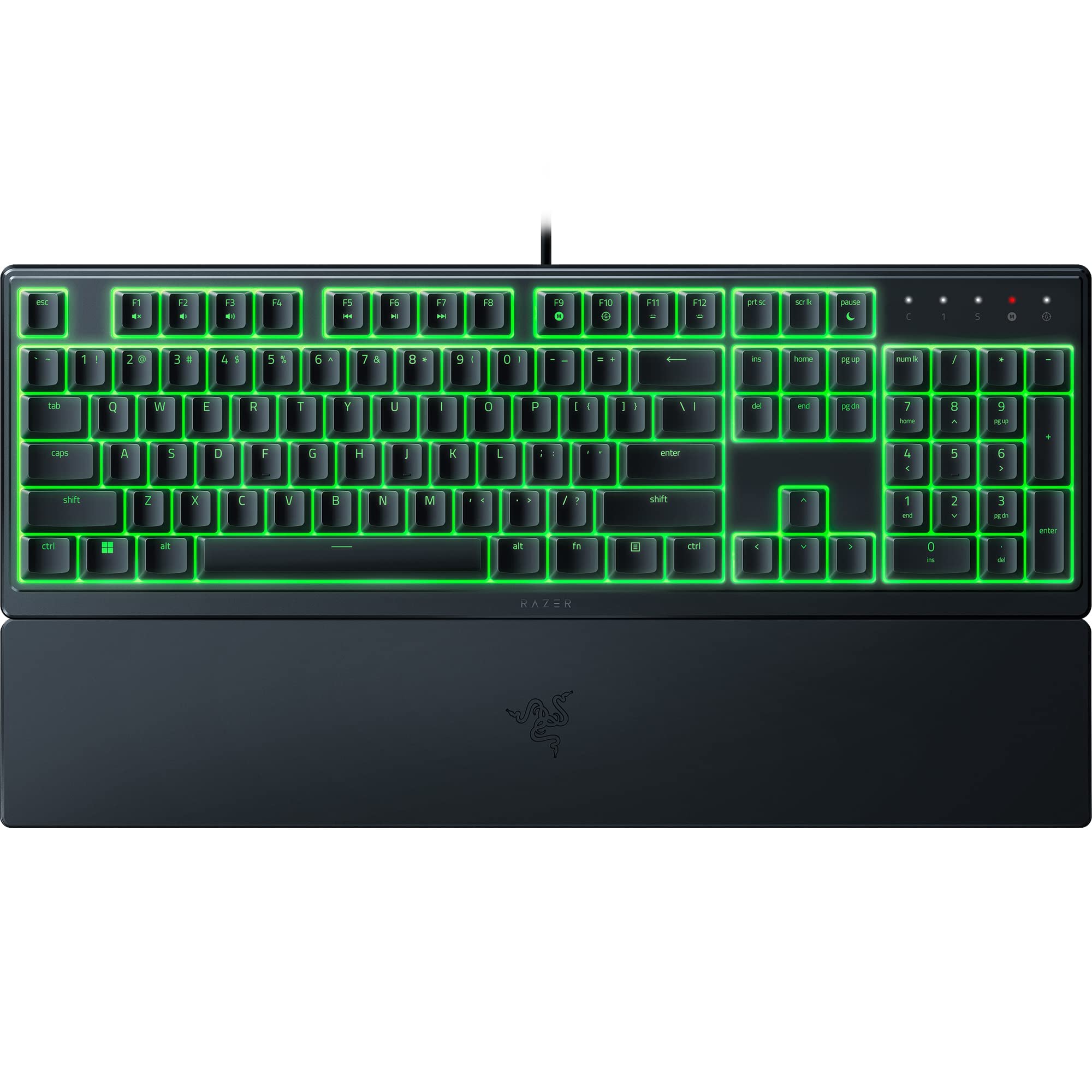 Razer Ornata V3 X - Flache Mecha-Membran-Gaming Tastatur (Lautlose Membran-Switches, Ergonomische Handballenauflage, Tastenkappen Anti-UV-Beschichtun) QWERTZ DE-Layout | Schwarz