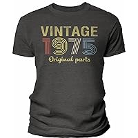 49th Birthday Shirt for Men - Vintage Original Parts 1975 Retro Birthday - 001-49th Birthday Gift