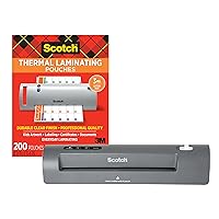 Scotch Thermal Laminator and Pouch Bundle, 2 Roller System, Laminate up to 9