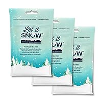 Instant Snow Powder | Made in The USA Premium Fake Snow | Great for Holiday Artificial Snow Decorations and Slime | Makes 3 Gallons