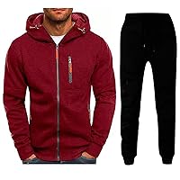 Workout Tops For Men Winter Sports Casual Fitness Suit With Dots Hoodie Sweatshirt And Pants