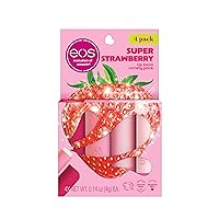 Lip Balm Gift Set- Super Strawberry, Limited-Edition Lip Moisturizer, Variety Pack, 0.14 oz, 4-Pack
