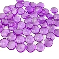 630 PCS Purple Acrylic Flat Marbles 0.6 inch Vase Fillers Gems for Centerpieces,Party Event,Confetti,Table Scatters,Home Accents Floral Decor,Wedding Decoration,Bridal Shower Gift,Crafts