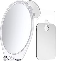 HONEYBULL Shower Mirror Kit | Suction Cup & Hook Sticker (Small)