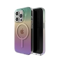 ZAGG Milan Snap iPhone 15 Pro Case - Drop Protection (13ft/4m), Durable Graphene, Scratch-Resistant, Wireless Charging MagSafe Case, Iridescent