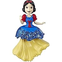 Disney Princess Snow White Collectible Doll with Glittery Blue & Yellow One-Clip Dress, Royal Clips Fashion Toy