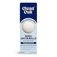 Cleancult Wool Dryer Balls (3 Count) - Made from 100% New Zealand Wool - Biodegradable Dryer Balls - Shorten Dry Times, Soften Clothes, and Stop Static Cling - Lasts up to 1000 Loads