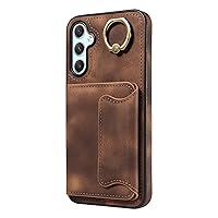 Wallet Case Compatible with Samsung Galaxy A34 5G Card Slot Holder Multifunctional Case Flip Phone Case Compatible with Samsung Galaxy A34 5G (Color : Brown)