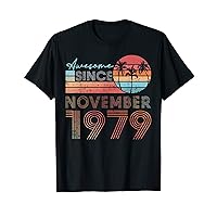 Retro November Vintage Awesome 1979 44th Birthday Gifts T-Shirt