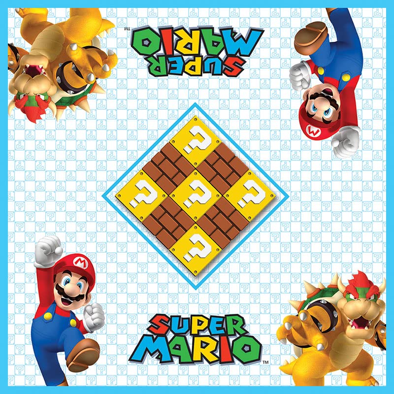 USAOPOLY Super Mario Checkers & Tic-Tac-Toe Collector's Game Set for 2 players | Featuring Mario & Bowser | Collectible Checkers and TicTacToe Perfect for Mario Fans, Model Number: CM005-637-002001-06