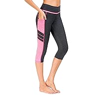 Flatik Women's Sports Leggings with Pockets, Opaque, Fitness Trousers, Sports Trousers, Running Leggings