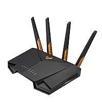 ASUS TUF Gaming WiFi 6 Router (TUF-AX4200) - Dedicated Gaming Port, Dual 2.5G Port, 3 Steps Port Forwarding, Extendable Router with AiMesh Technology, AiProtection Pro, VPN, Instant Guard