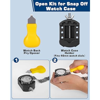 Vastar Watch Repair Kit, Watch Battery Replacement Tool Kit, Watch Link Removal Tool Kit, Watch Band Link Pin Tool Set with Carrying Case