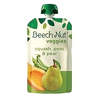 Beech-Nut Veggies Stage 2 Baby Food, Squash Peas & Pears, 3.5 oz Pouch
