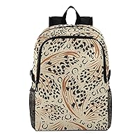 ALAZA Abstract Butterfly Leopard Spot Hiking Backpack Packable Lightweight Waterproof Dayback Foldable Shoulder Bag for Men Women Travel Camping Sports Outdoor