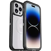 OtterBox Defender XT Screenless Case with MagSafe for iPhone 14 PRO (ONLY) Non-Retail Packaging - Black Crystal - Antimicrobial