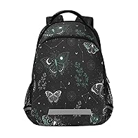 Space Butterfly on Black Backpacks Travel Laptop Daypack School Book Bag for Men Women Teens Kids