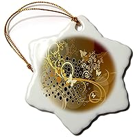 Spiritual Awakenings Vector Art - Gold Vector Art pops with Beauty - Ornaments (orn-99609-1)