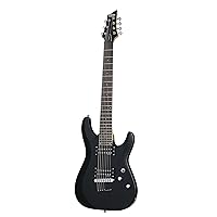 Schecter Guitar Research 437 C-7 Deluxe Seven-String Electric Guitar, Satin Black