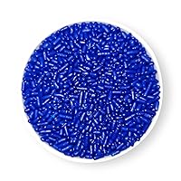 SugarMeLicious Jimmies Sprinkles, Delicious Edible Sprinkles For Decorating Cakes, Cupcakes, Cookies, Ice Cream And Desserts, Vibrant Colors, Food-Safe & Resealable Pouch, (4 oz, Dark Blue)