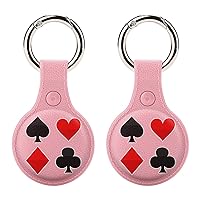 Poker Protective Case Cover for AirTags Secure Holder with Key Ring Accessories