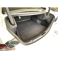 Cargo Liner - Trunk Mat for Mazda 6 Sedan 2014-2021 – Weather-Resistant Trunk Mats for Cars with Raised Lip – Non-Slip Car Trunk Mat Rubber – Easy to Install – Laser Pre-Cut Design