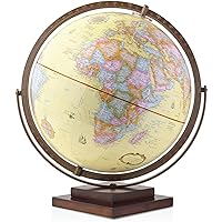Waypoint Geographic Revolution Globe, 12” Diameter Desktop World Globe, Gyromatic Full-Swing Movement, Decorative Globe For Home or Office Decor, Antique