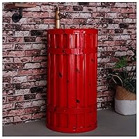 Vanity Unit - Bathroom Cabinets - Bathroom Cupboards - Industrial Wind Vanity Unit - Free Standing Vanity Basin 18 x 18 x 34.2 in,Red,Without Mirror