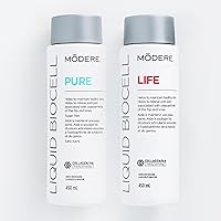 Modere Liquid Biocell Life & Pure Bundle, Natural Collagen with Hyaluronic Acid Improves Joint Discomfort & Promotes Younger Looking Skin, Zero Calories/Sugar, Fruit Flavor, 15.2 FL oz 450ml Each