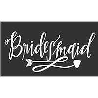 Bridesmaid - Bachelorette Heat Transfer Iron on Stencils for Wedding (White)