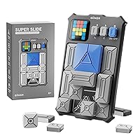 GiiKER Super Slide Puzzle Games, Original 500+ Challenges Brain Teaser Puzzle, Toys for Kids, Travel Games Birthday Gifts Easter Basket Stuffers for Boys Girls, Activities for Road Trips - Moon Grey