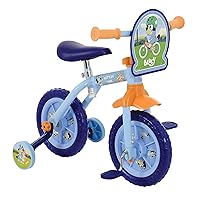 Bluey 2-in-1 Training Bike - 10 Inch, Officially Licensed, Vibrant Decals, Sturdy Frame, Adjustable Seat and Handlebars - Perfect Fans - Ages 2+, Blue