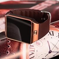 DZ09 Android Smart Watch Inclusive Movement Monitor, Sleep Monitor, Anti Theft Camera with Bluetooth Support (Gold)