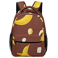 Yellow Banana Travel Laptop Backpack Casual Hiking Backpack with Mesh Side Pockets for Business Work