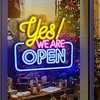 Ineonlife Open Neon Signs,Bright Led Light High Visibility Advertisement Board Electric Display Sign Walls Window Door Bar Shop Coffee Salon Hotel Store(USB Powered/13.4 * 11.8 in)