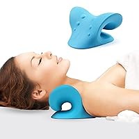 Neck and Shoulder Relaxer, Next Stretcher for Neck Relief, Chiropractic Pillow Neck Stretcher Cervical Traction Device for TMJ Pain Relief Spine Alignment ( Blue )