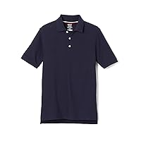 French Toast Boys' Short Sleeve Pique Polo Uniform Shirt (Standard & Husky)