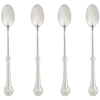 Wallace Napoleon Bee 18/10 Stainless Steel Iced Beverage Spoon, Set of 4, Silver
