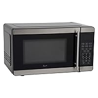 Avanti MT7V3S Microwave Oven 700-Watts Compact with 6 Pre Cooking Settings, Speed Defrost, Electronic Control Panel and Glass Turntable, Metallic