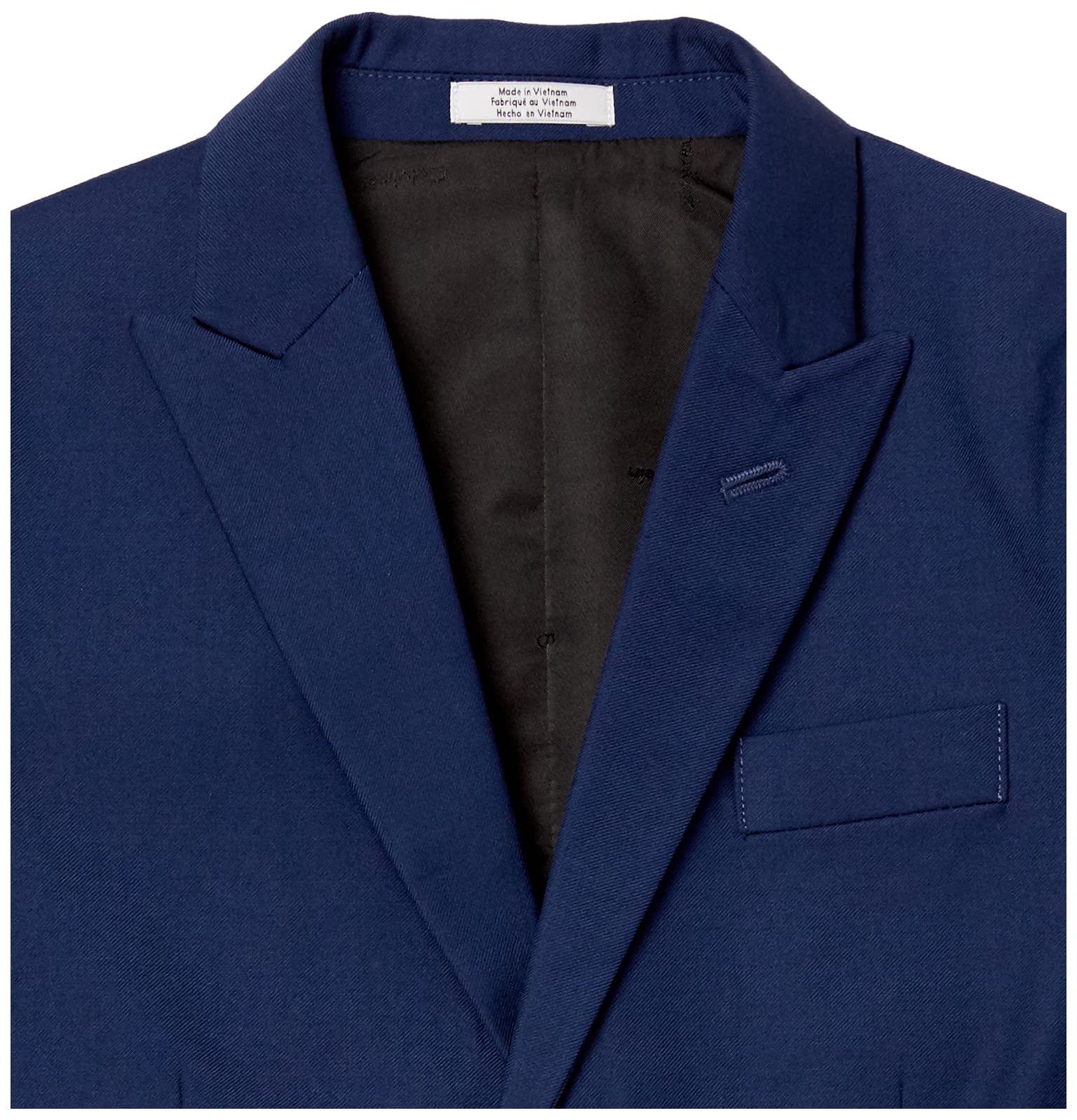 Calvin Klein Boys' Bi-Stretch Blazer Suit Jacket, 2-Button Single Breasted Closure, Buttoned Cuffs & Front Flap Pockets