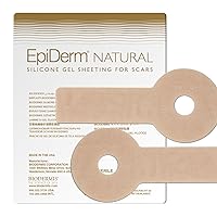 Epi-Derm Areopexy Silicone Scar Sheets for Breast Augmentation, Professional Scar Patches in Lollipop Configuration, Ideal for Lejour Technique, Cut-to-Size, Pair - 1 Pair, Natural