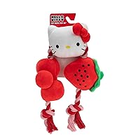 Hello Kitty and Friends Strawberry Bow Plush Rope - 22-Inch Durable Rope Attached to Three Soft Plushies