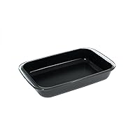 & Teflon Classica Rectangular 1.7 Quart Non-Stick Roaster, Black