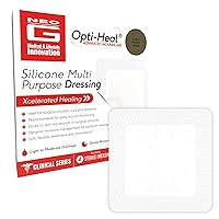 Neo G Opti-Heal Silicone Multi Purpose Surgical Wound Dressing– Sterile Adhesive Bandages for Surgical Wounds, Cuts, Abrasions – Barrier Island Dressing 4x4 - Absorbent Breathable Waterproof 4 Pack